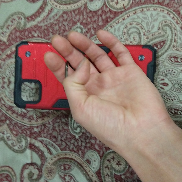 Galaxy A22 5G Red and black kickstand phone case - Picture 2 of 7